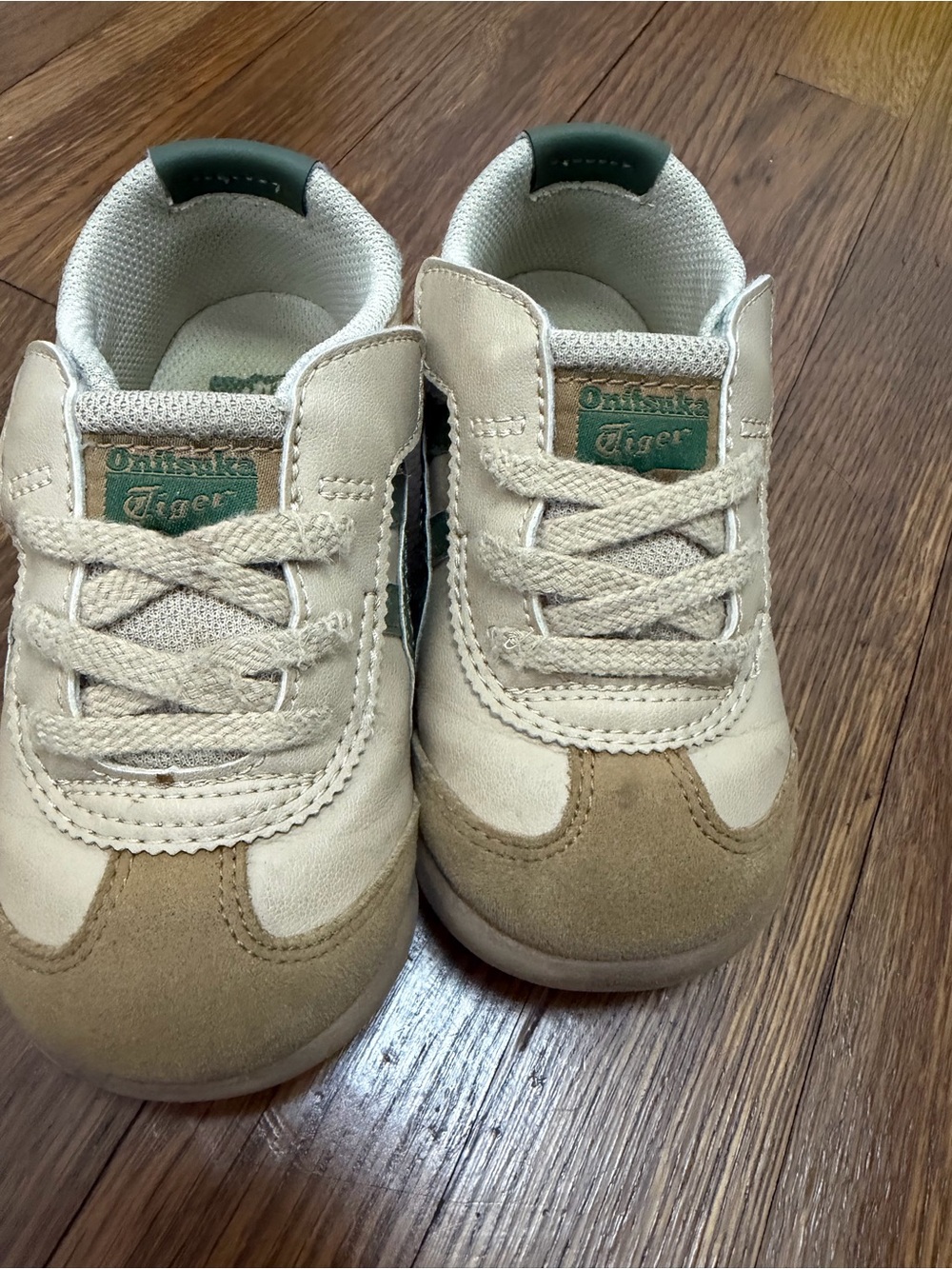 Onitsuka Tiger by Asics Kids Cream, Brown & Green Low-Top Sneakers